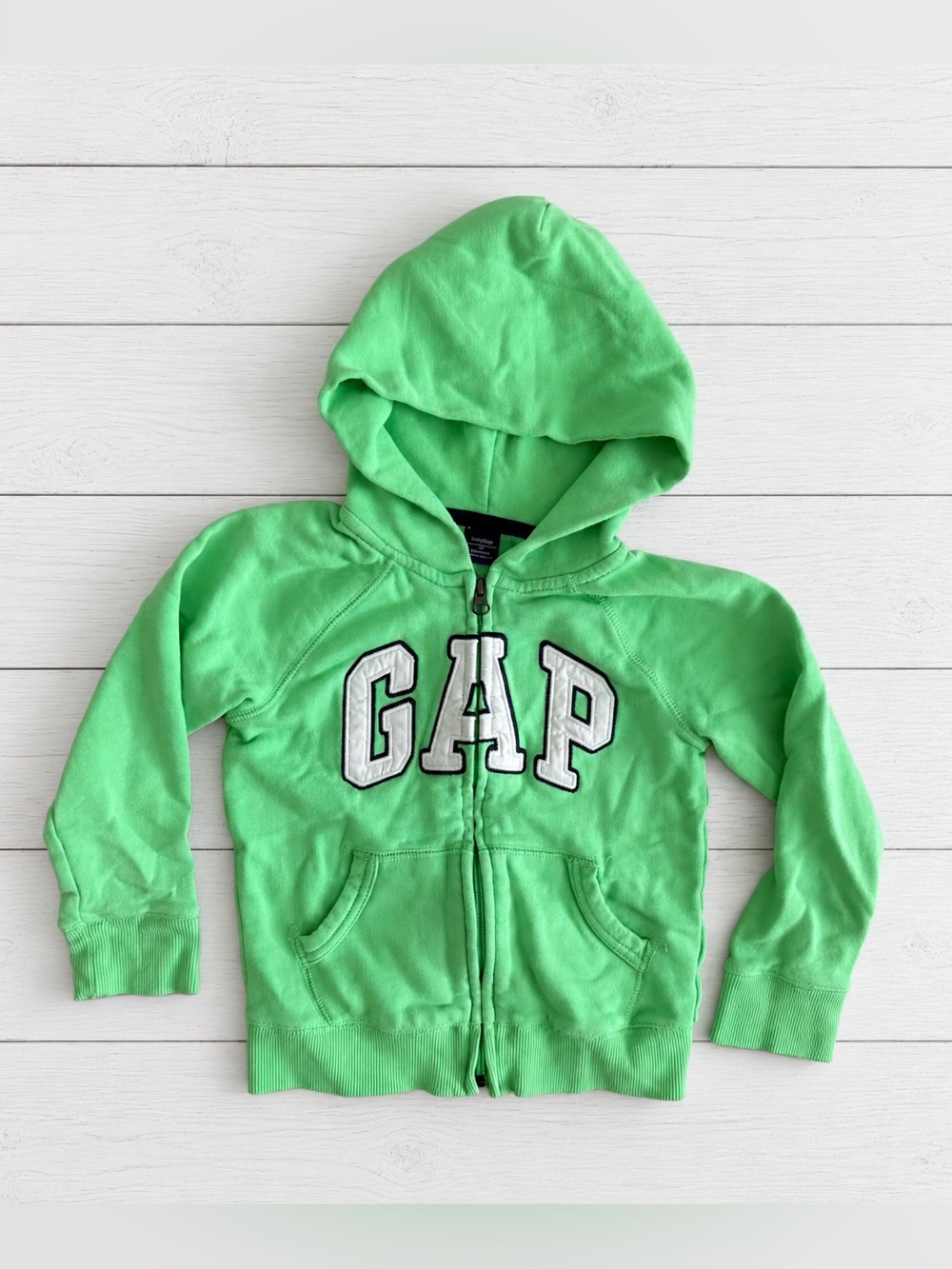 baby GAP Kids Green Hooded Zip-Up Sweatshirt Kids size 5 years